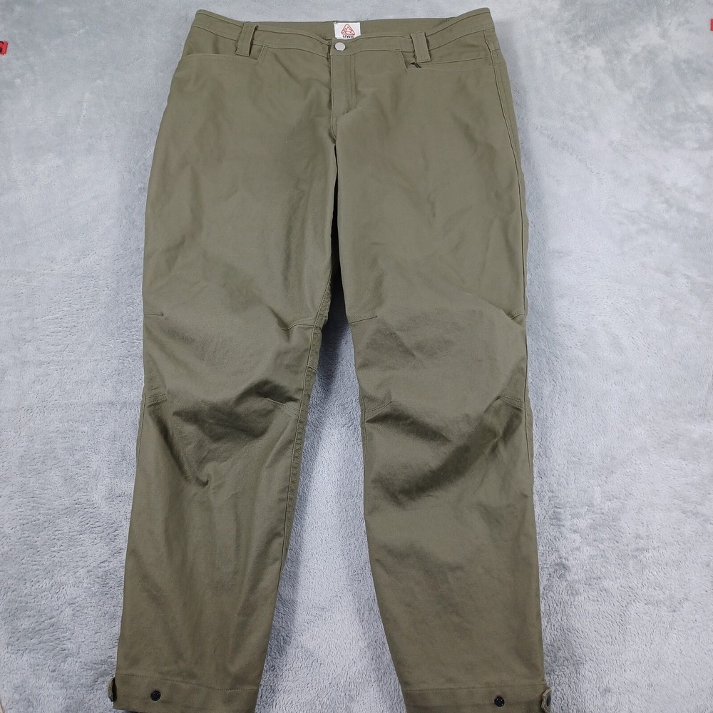 Livsn Pants Womens 16 Green Canvas‎ Hiking Outdoor Logo Casual